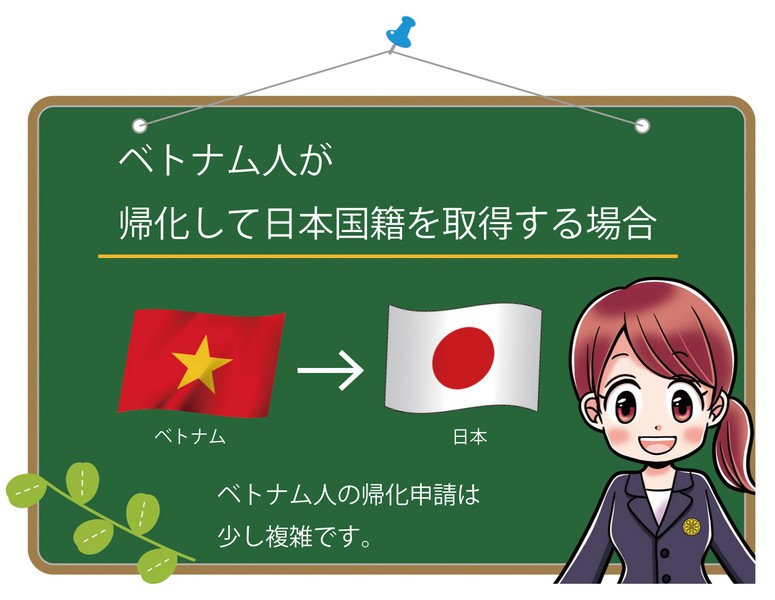 ベトナム人が帰化申請して日本国籍を取得する場合
